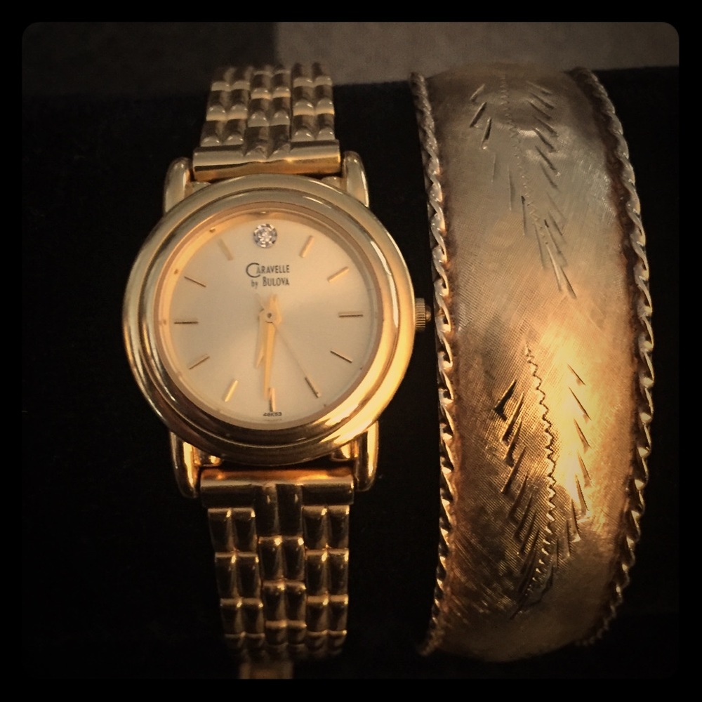 Classic! Caravelle By Bulova Gold Ladies Watch!